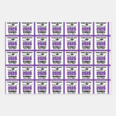 Violette Abschlussklasse 2026 Individuelle Abschlu Geschenkpapier Set (Vorderseite 3)