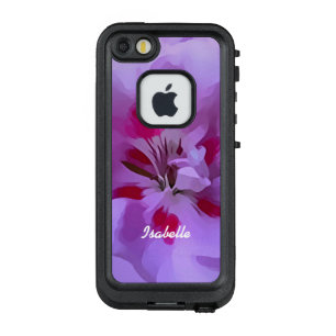 Violette abstrakte Hibiskusblume personalisiert LifeProof FRÄ’ iPhone SE/5/5s Hülle