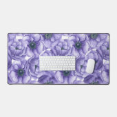 Violette Anemone Blume Aquarellmuster Schreibtischunterlage (Tastatur & Maus)