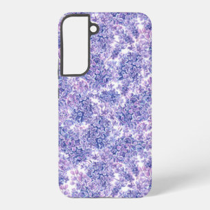 Violette Aquarell-Fliederblüten Samsung Galaxy Hülle