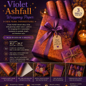 Violette Aschenfall Geschenkpapier Set