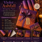 Violette Aschenfall Geschenkpapier Set