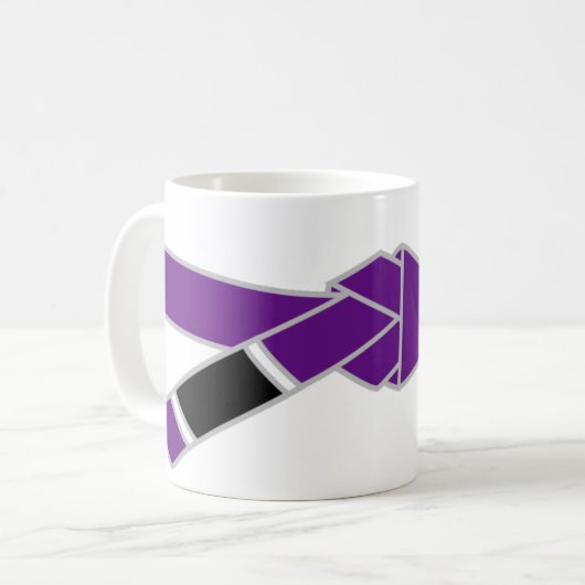 Violette Binde BJJ Kaffeetasse (Vorderseite Links)