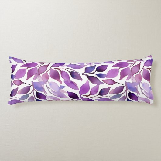 Violette Blätter Seitenschläferkissen (Vorderseite)