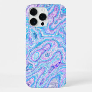 Violette Blaue Marmortextur Abstrakte Flüssige Far iPhone 16 Pro Max Hülle