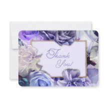 Violette Blaue Rose Dankeskarte