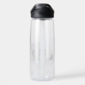 violette blühende grüne Blätter Trinkflasche (Rückseite)