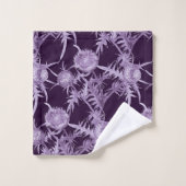 violette Blume Badhandtuch Set (Waschlappen)