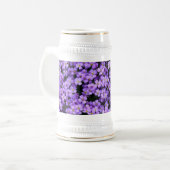 Violette Blume Beer Stein Violets Bierglas (Vorderseite Links)