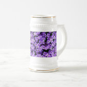 Violette Blume Beer Stein Violets Bierglas (VorderseiteRechts)