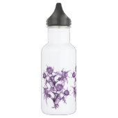 violette Blume Edelstahlflasche (Links)