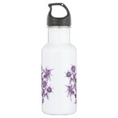 violette Blume Edelstahlflasche (Rückseite)
