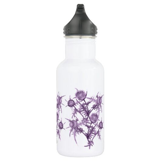 violette Blume Edelstahlflasche (Rechts)