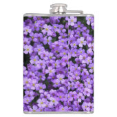 Violette Blume Flasengewebes Flachmann (Rückseite)