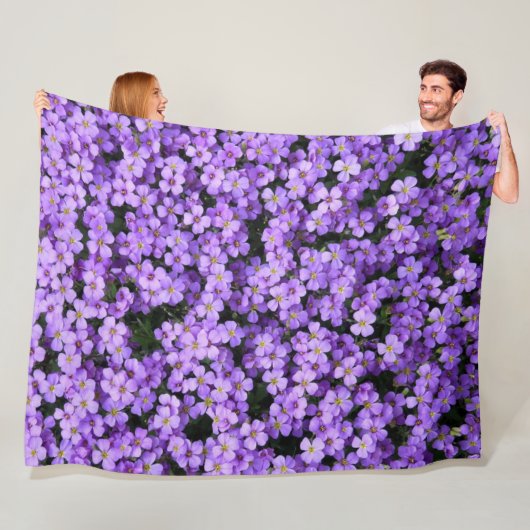 Violette Blume - Fleecedecke (Beispiel)