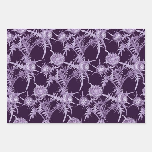 violette Blume Geschenkpapier Set (Vorderseite 2)