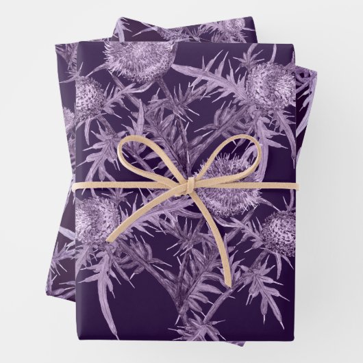 violette Blume Geschenkpapier Set (Beispiel)