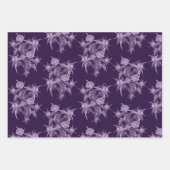 violette Blume Geschenkpapier Set (Vorderseite 3)