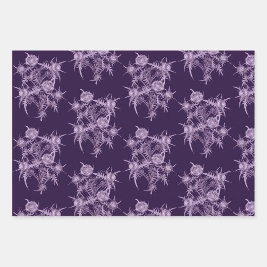 violette Blume Geschenkpapier Set (Vorderseite 3)