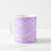 violette Blume Kaffeetasse (Vorderseite Links)