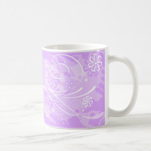 violette Blume Kaffeetasse (Rechts)