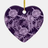 violette Blume Keramik Ornament (Vorne)