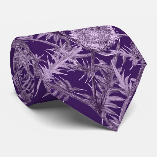 violette Blume Krawatte (Gerollt)