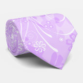 violette Blume Krawatte (Gerollt)
