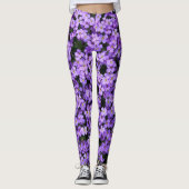 Violette Blume Leggings (Vorderseite)