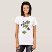 violette Blume lila Aquarell T - Shirt (Vorne ganz)