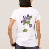 violette Blume lila Aquarell T - Shirt (Rückseite)