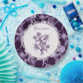 violette Blume Pappteller (Party)