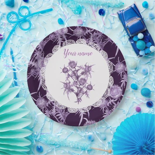 violette Blume Pappteller (Party)