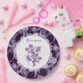 violette Blume Pappteller (Party)