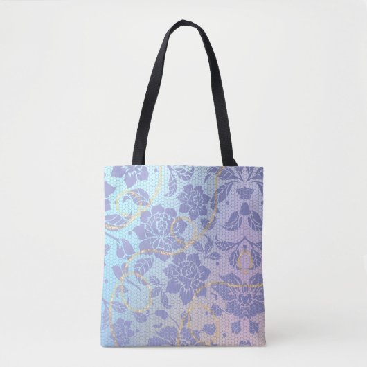 violette Blume Tasche (Vorderseite)