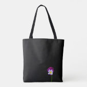 Violette Blume Tasche (Rückseite)