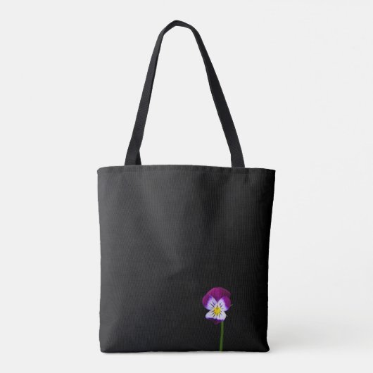 Violette Blume Tasche (Rückseite)