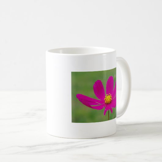 Violette Blume Tasse (VorderseiteRechts)