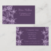 violette Blume Visitenkarte (Vorne/Hinten)