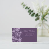 violette Blume Visitenkarte (Stehend Vorderseite)