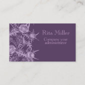 violette Blume Visitenkarte (Vorderseite)