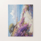 Violette Blumen am Strand Puzzle (Vertikal)