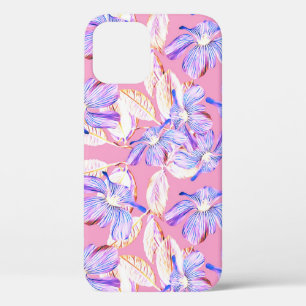 Violette Blumen: Aquarellfarbene Blumendekoration. Case-Mate iPhone Hülle