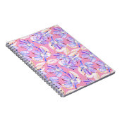 Violette Blumen: Aquarellfarbene Blumendekoration. Notizblock (Rechte Seite)