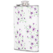Violette Blumen auf dem Weinberg Flachmann (Links)