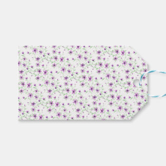 Violette Blumen auf dem Weinberg Geschenkanhänger