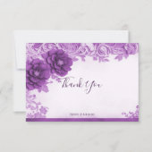 Violette Blumen Blüh Danke Karte (Vorderseite)