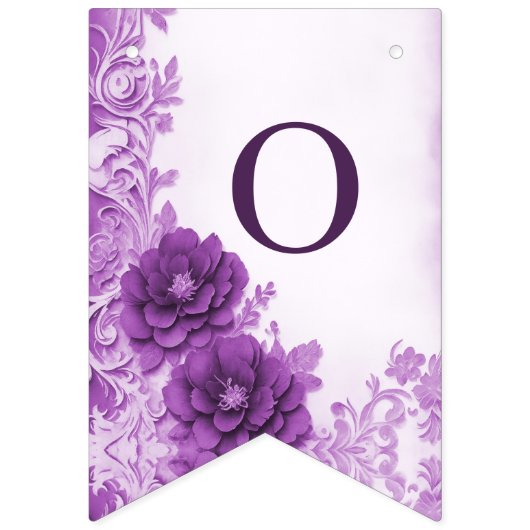 Violette Blumen Blühend Jagdflagge Wimpelkette (Zweite Fahne)