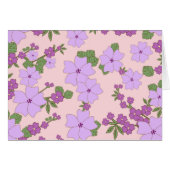 Violette Blumen, Blumenmuster, Muster von Blume (Vorderseite (Horizontal))