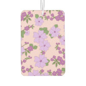 Violette Blumen, Blumenmuster, Muster von Blume Autolufterfrischer (Rückseite)